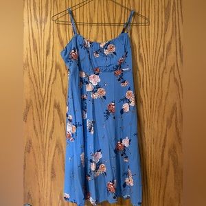Flower, blue summer dress